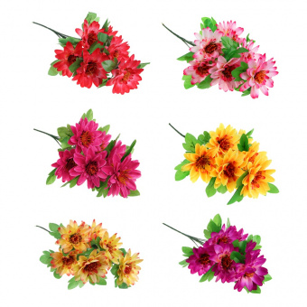 Букет искусственных цветов, 40-44см, пластик, 6цв LADECOR